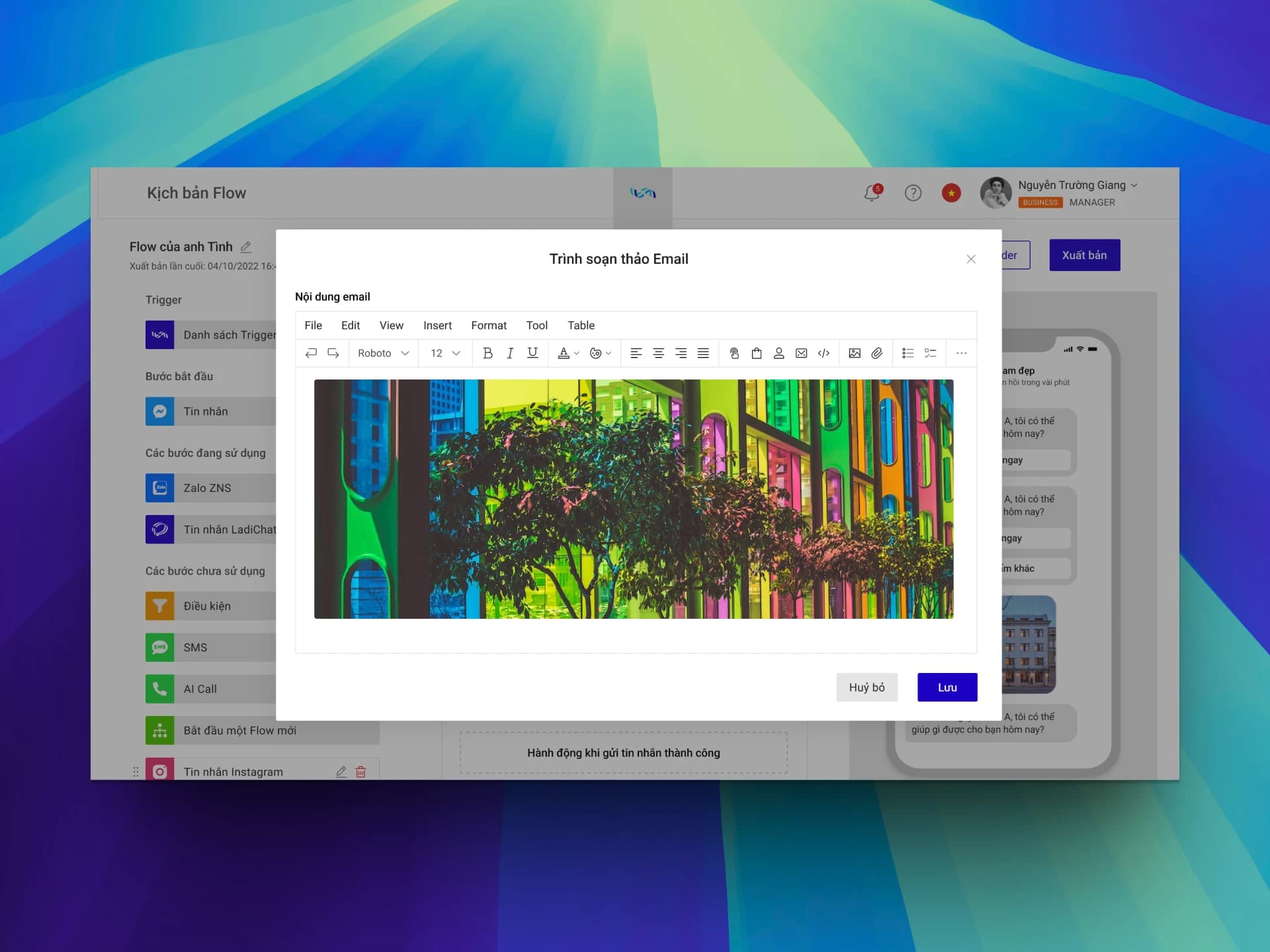 Drag-and-drop email templates: before
